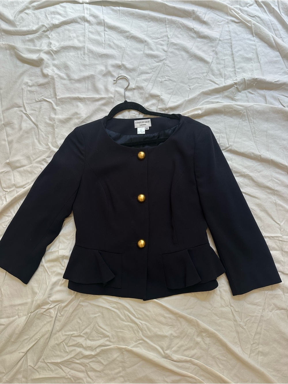 Vintage Navy Jacket with Gold Buttons